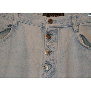 Jeans Vintage Bonjour - Taille Haute - Taille 7/8 - Bleu - Occasion Très Bon État